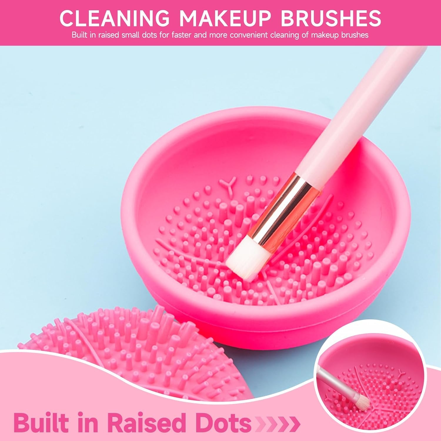 Makeup Brush Cleaner, Electric Makeup Brush Cleaner for Beauty Makeup Brush Set Cleaning Tool, Gift for Ladies, Mother&