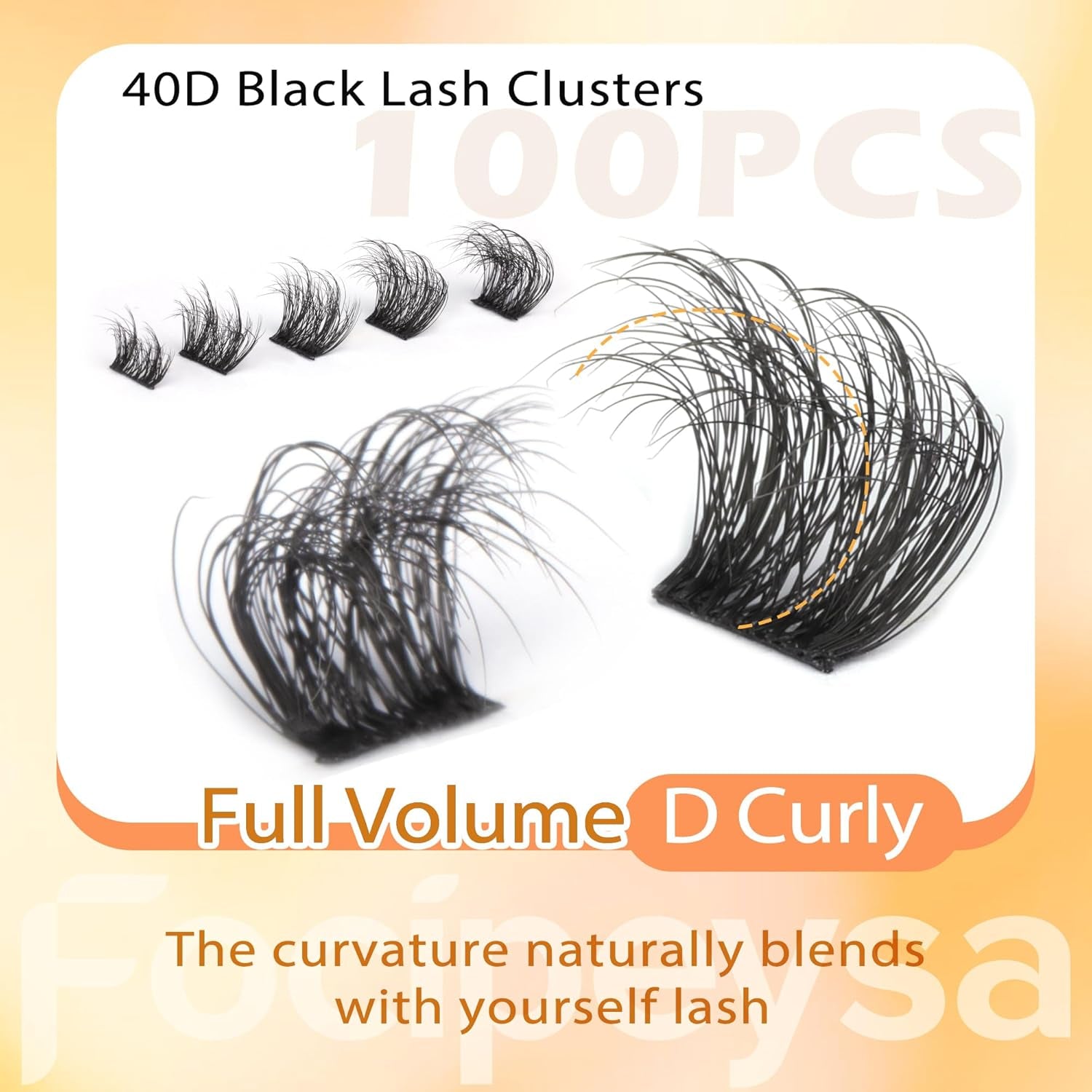 Thick Lash Extension Kit Full Volume Lash Clusters 40P Eyelash Extension Kit DIY Lash Extension Kit with Bond and Seal Glue, Lash Applicator DIY at Home for Beginner (40P 10-18MM)