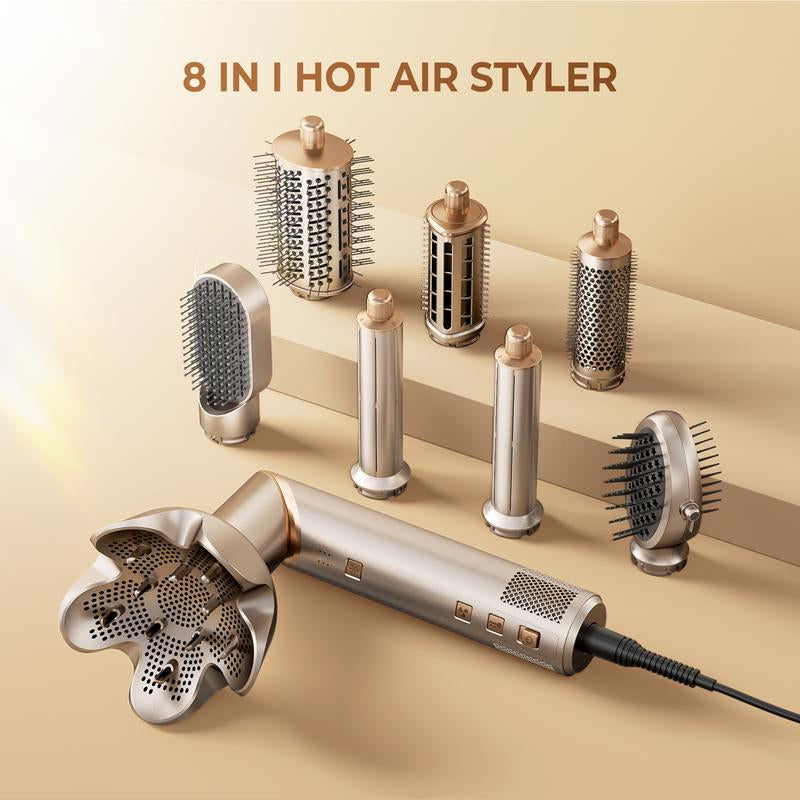 【NEW LAUNCH】UKLISS Fusionair DIY Hairstyler 8 in 1 Champagne Gold 90-Day Free Trial & Refund 2 Year Warranty 110000RPM Hairdryer + Haircurler + Hairstraightener + Hotairbrush + Lowtemperaturehaircare + Negativeions + Blowoutboost + Hairdiffuser + Fluffier