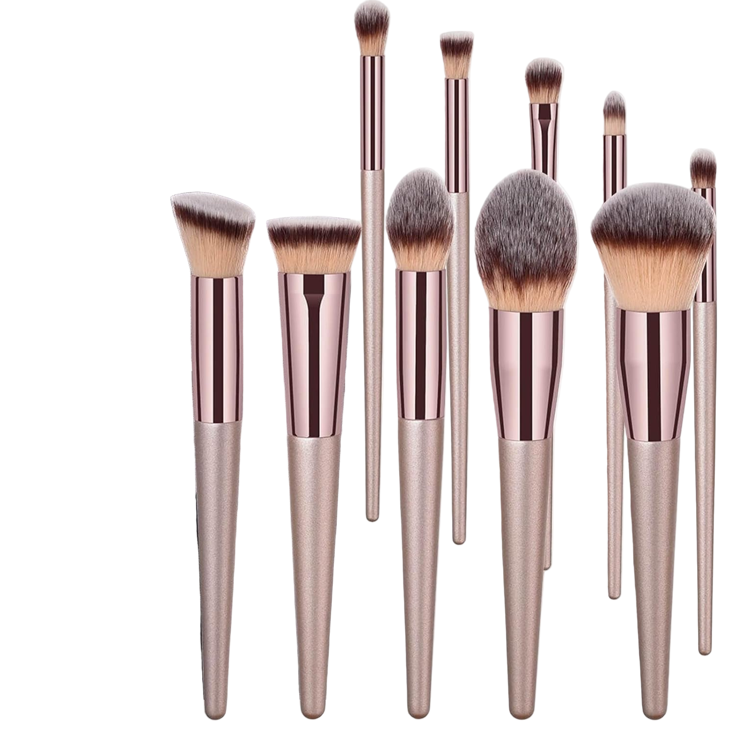 Heavenly Gadget 10Set+1 Champagne Luxe 10-Piece Makeup Brush Set