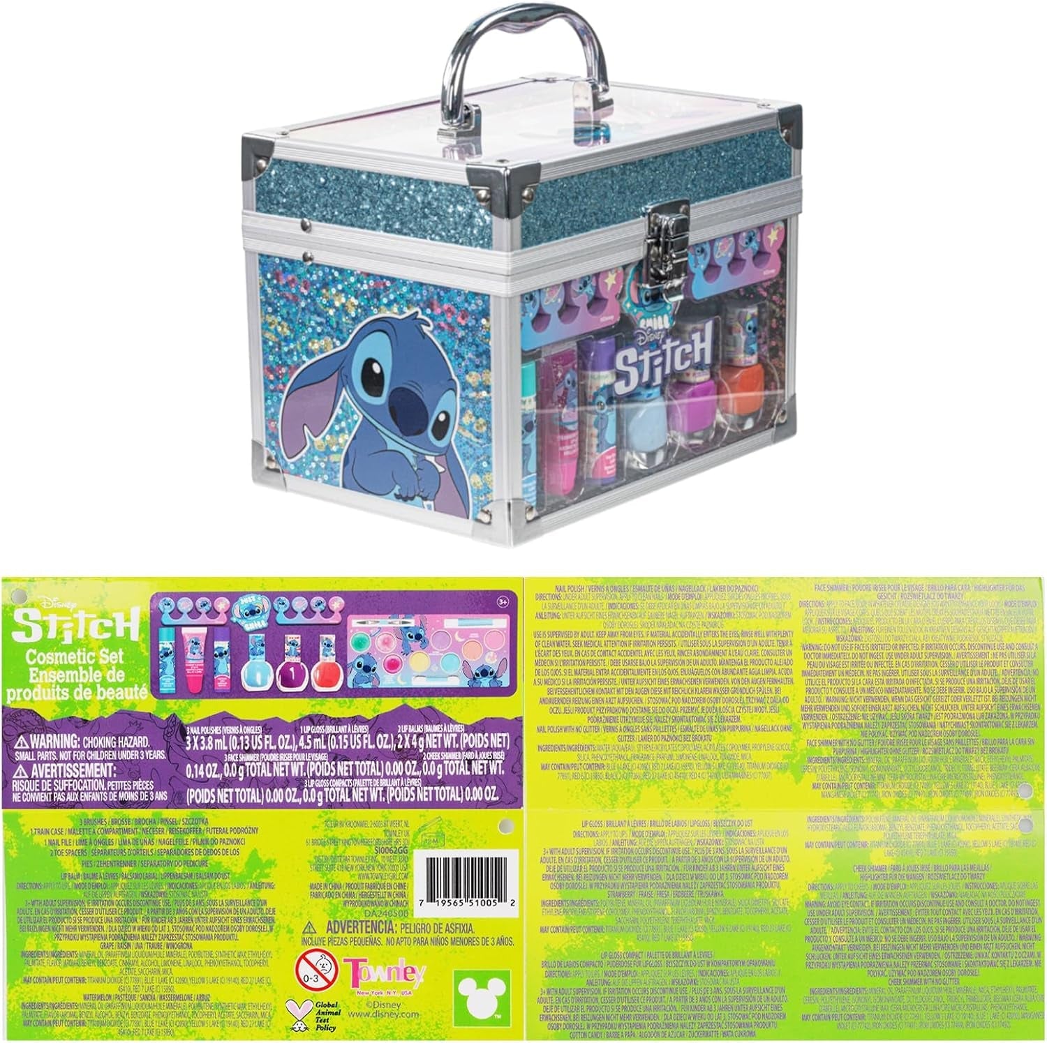 Heavenly Gadget Stitch Stitch Play Makeup Kit – Washable & Safe for Kids (Ages 3+)