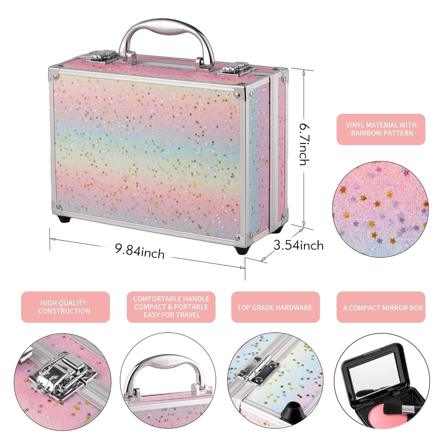 Heavenly Gadget Rainbow Rainbow Glow Teen Makeup Kit