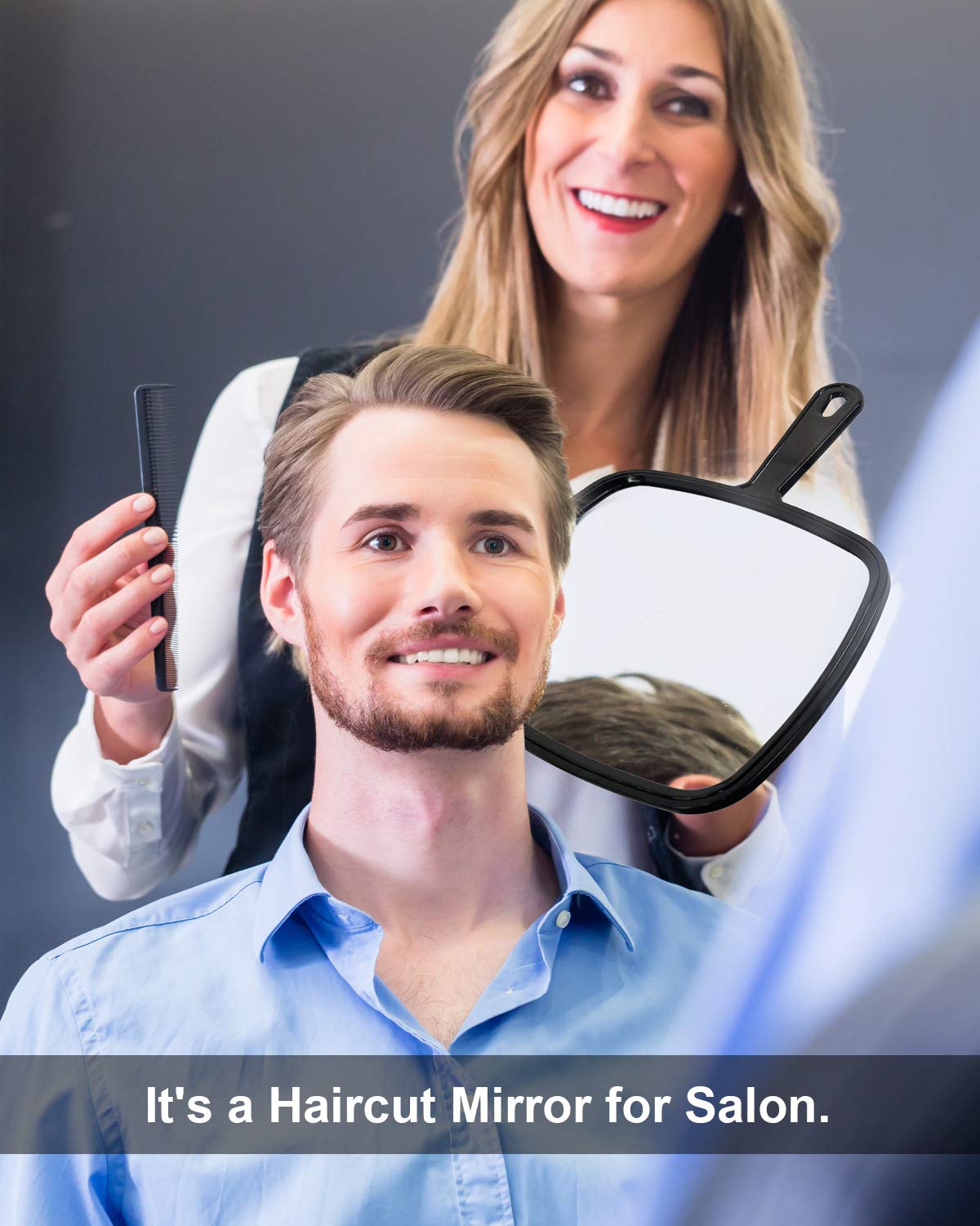 Salon Pro 3-Pack Hand Mirrors – Extra Large & Durable