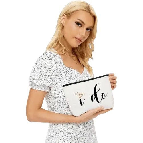 Heavenly Gadget Multicolor 00014 I Do’ Bridal Makeup Bag