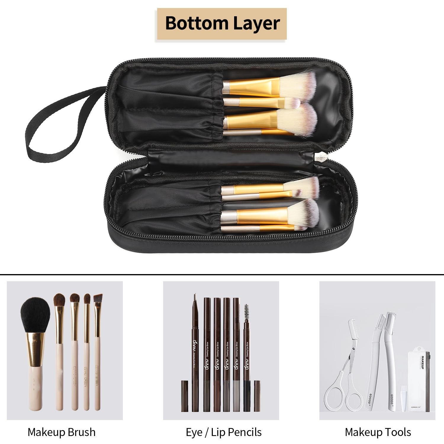 Heavenly Gadget 02-Nylon Black / Small (Pack Of 1) The Jet-Set Makeup Organizer