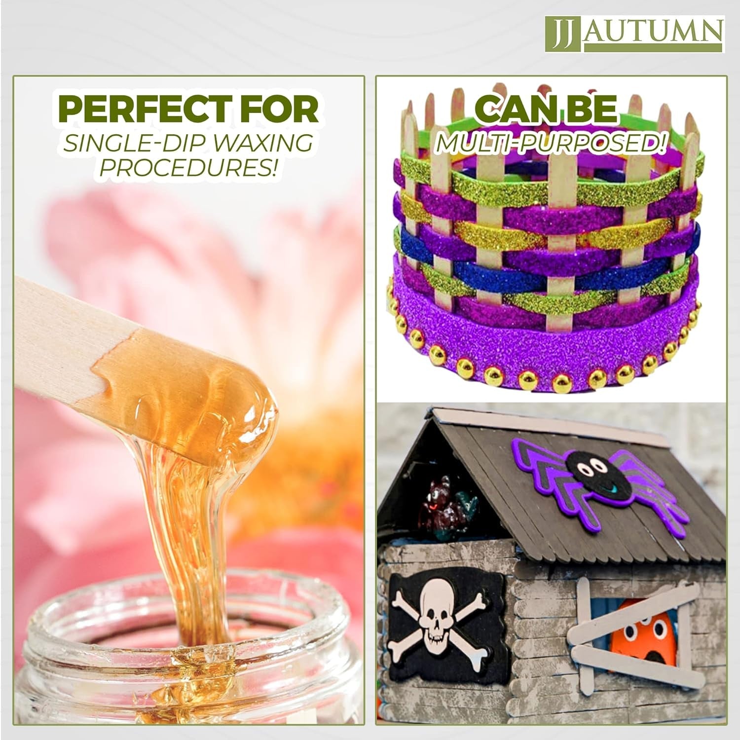 Heavenly Gadget 1 Count (Pack Of 100) Pro Wax Applicator Sticks - 100pk 6" Wooden Tongue Depressors