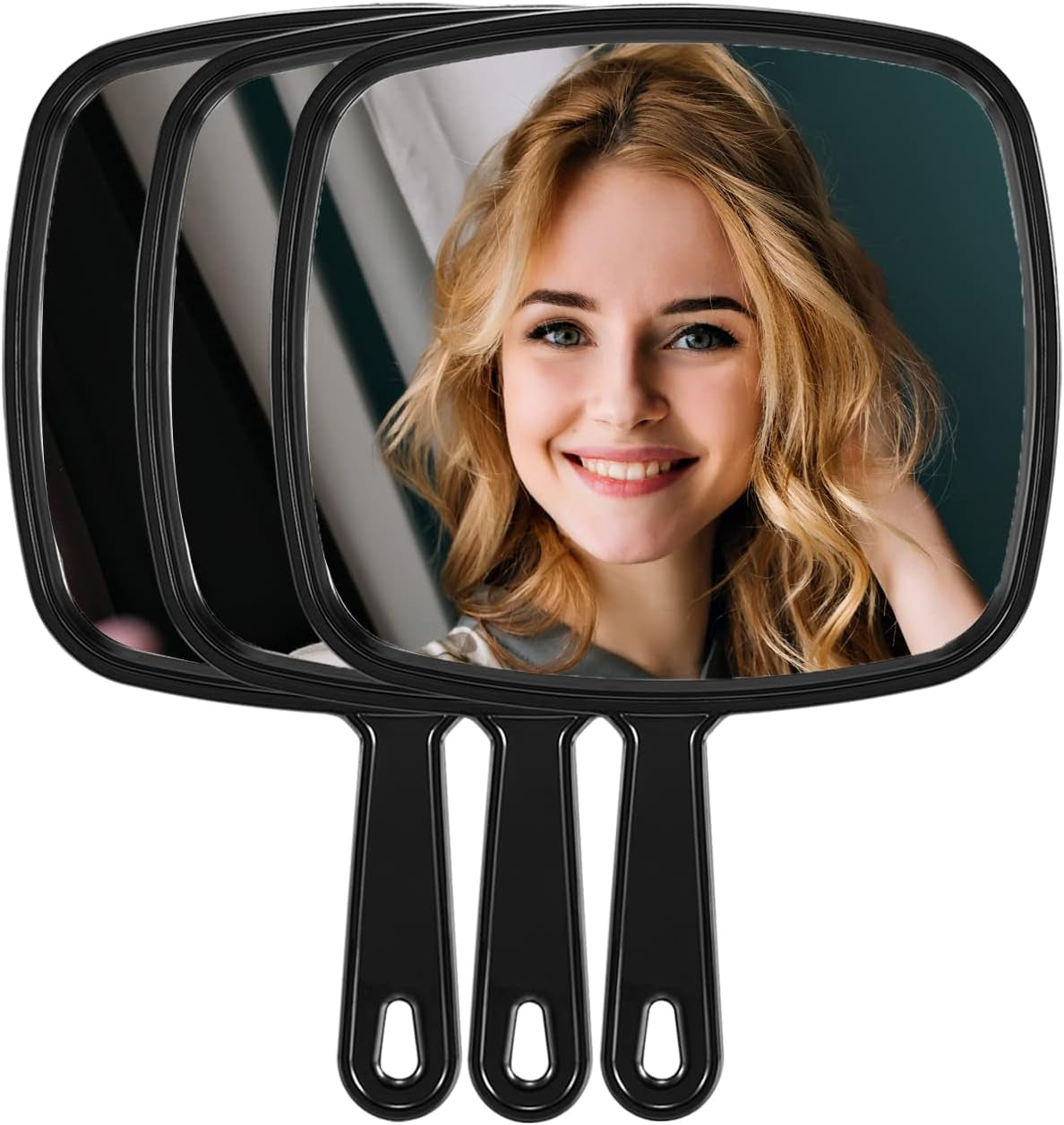Heavenly Gadget 12.6"L X 8.9"W-3Pcs Salon Pro 3-Pack Hand Mirrors – Extra Large & Durable
