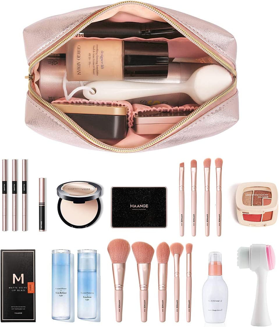Heavenly Gadget Rose Gold Trio Travel Makeup Bags