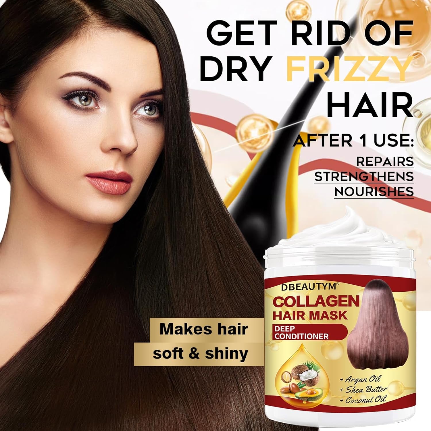 Collagen Hair Treatment Hair Mask &amp; Hair Growth Serum,Deep Conditioner Hydrating Hair Mask for Dry Damaged Hair,Hair Growth Oil for Hair Loss,Natural Hair Regrowth Treatment for Men and Women