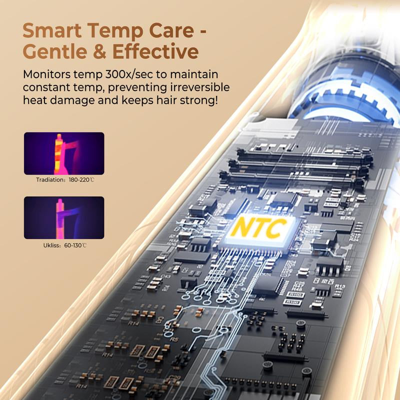 【NEW LAUNCH】UKLISS Fusionair DIY Hairstyler 8 in 1 Champagne Gold 90-Day Free Trial &amp; Refund 2 Year Warranty 110000RPM Hairdryer + Haircurler + Hairstraightener + Hotairbrush + Lowtemperaturehaircare + Negativeions + Blowoutboost + Hairdiffuser + Fluffier