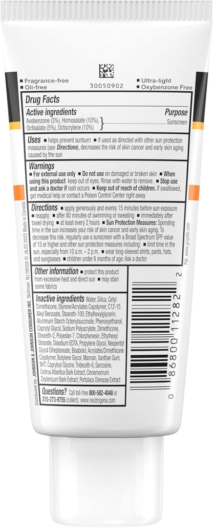Clear Face Sunscreen Lotion for Acne-Prone Skin, Broad Spectrum SPF 50 Facial Sunscreen for Oily Skin, Oil-, Fragrance- &amp; Oxybenzone-Free Water Resistant Sunscreen, 3 Fl. Oz