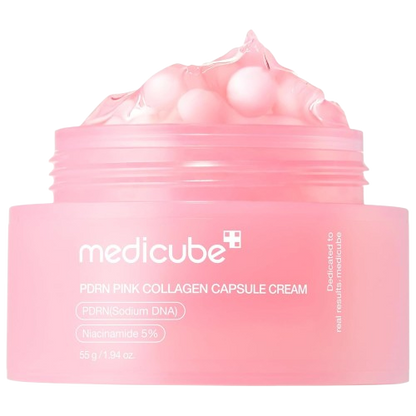 Salmon DNA PDRN Pink Collagen Capsule Cream - Lightweight Korean Moisturizer for Glass Skin Glow