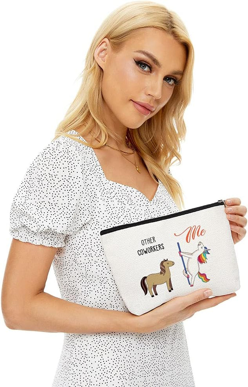 Coworker Gifts for Women - Funny Birthday, Going Away, Coworker Leaving Gifts,Retirement Gifts,Colleagues, Friends, Work Bestie, BFF - Makeup Bag