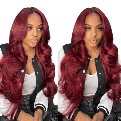 99J Vamp Red Lace Front Wig – 13x6 HD Glueless Body Wave