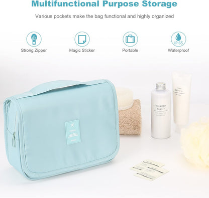 Hanging Toiletry Bag - Large Cosmetic Makeup Travel Organizer for Men &amp; Women with Sturdy Hook
