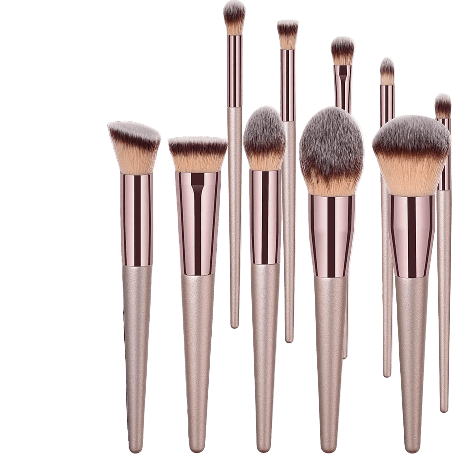 Champagne Luxe 10-Piece Makeup Brush Set