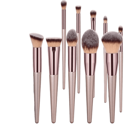 Champagne Luxe 10-Piece Makeup Brush Set