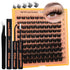 Thick Lash Extension Kit Full Volume Lash Clusters 40P Eyelash Extension Kit DIY Lash Extension Kit with Bond and Seal Glue, Lash Applicator DIY at Home for Beginner (40P 10-18MM)