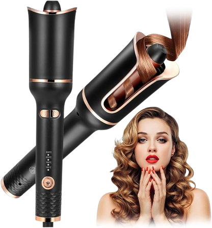 Black Automatic Spiral Electric Curling Iron – Negative Ion Auto Curler for Quick, Smooth, Long-Lasting Curls