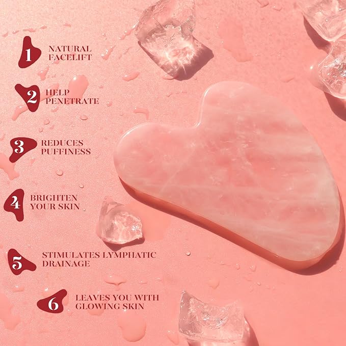 Gua Sha &amp; Jade Roller Set – Facial Massage Tool