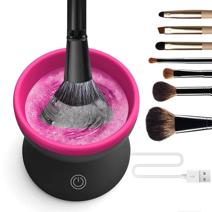 Makeup Brush Cleaner, Electric Makeup Brush Cleaner for Beauty Makeup Brush Set Cleaning Tool, Gift for Ladies, Mother&