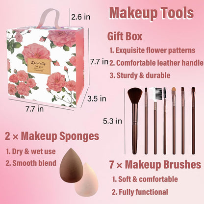 Makeup Set for Women, Makeup Kit for Beginners Teen Girls, Makeup Gift Set for Teens, Makeup Kit for Girls, Eyeshadow Palette, Lip Gloss, Face &amp; Eye Make Up
