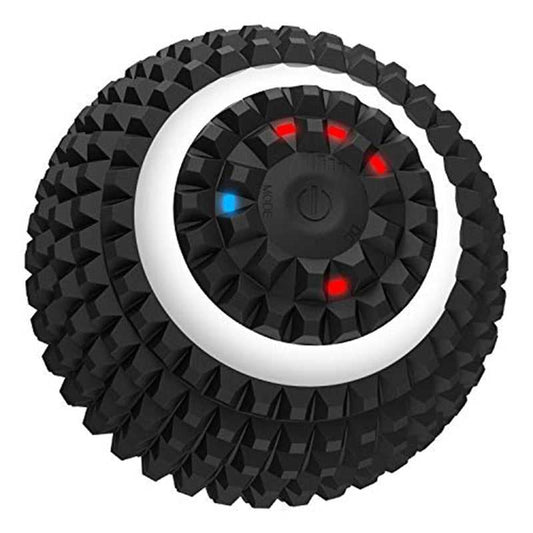 Electric massage ball with textured surface and vibration settings