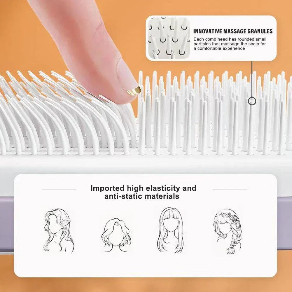 Air Cushion Self-Cleaning Hair Brush